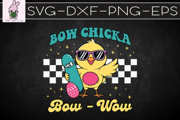 Bow Chick a Bow Wow Happy Easter SVG for Crafts and Graphics
