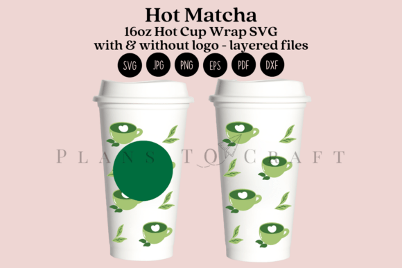 Cup of Matcha Tumbler Wrap: Graphics for Real Projects
