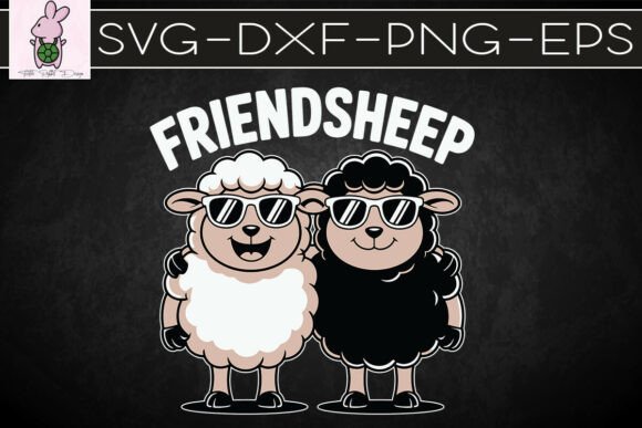 Friend-sheep Funny Sheep Puns SVG: Graphics for Crafts & Cute Branding