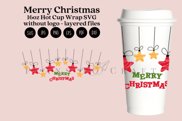 Merry Christmas 16oz Hot Cup Tumbler: Graphics & Tumbler Wraps