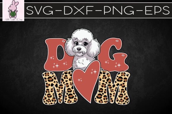 Mom Dog Retro Cute Dog Vintage SVG for Crafts & Graphics