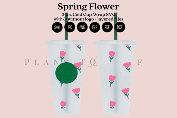 Spring Flower 24oz Cold Cup Tumbler Wrap Graphics Review