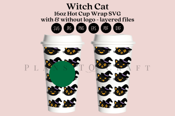 Witch Cat Halloween Graphics for Crafts & DIY